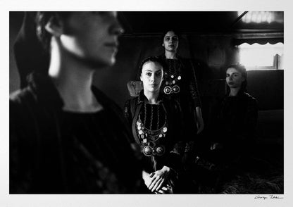 Kerasovo, Konitsa, Epirus, Greece | Four Ladies | Black-and-White Wall Art Photography