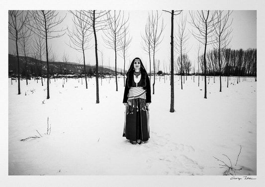 Black and White Photography Wall Art Greece | Costume of Pontos Kerkini lake Macedonia by George Tatakis