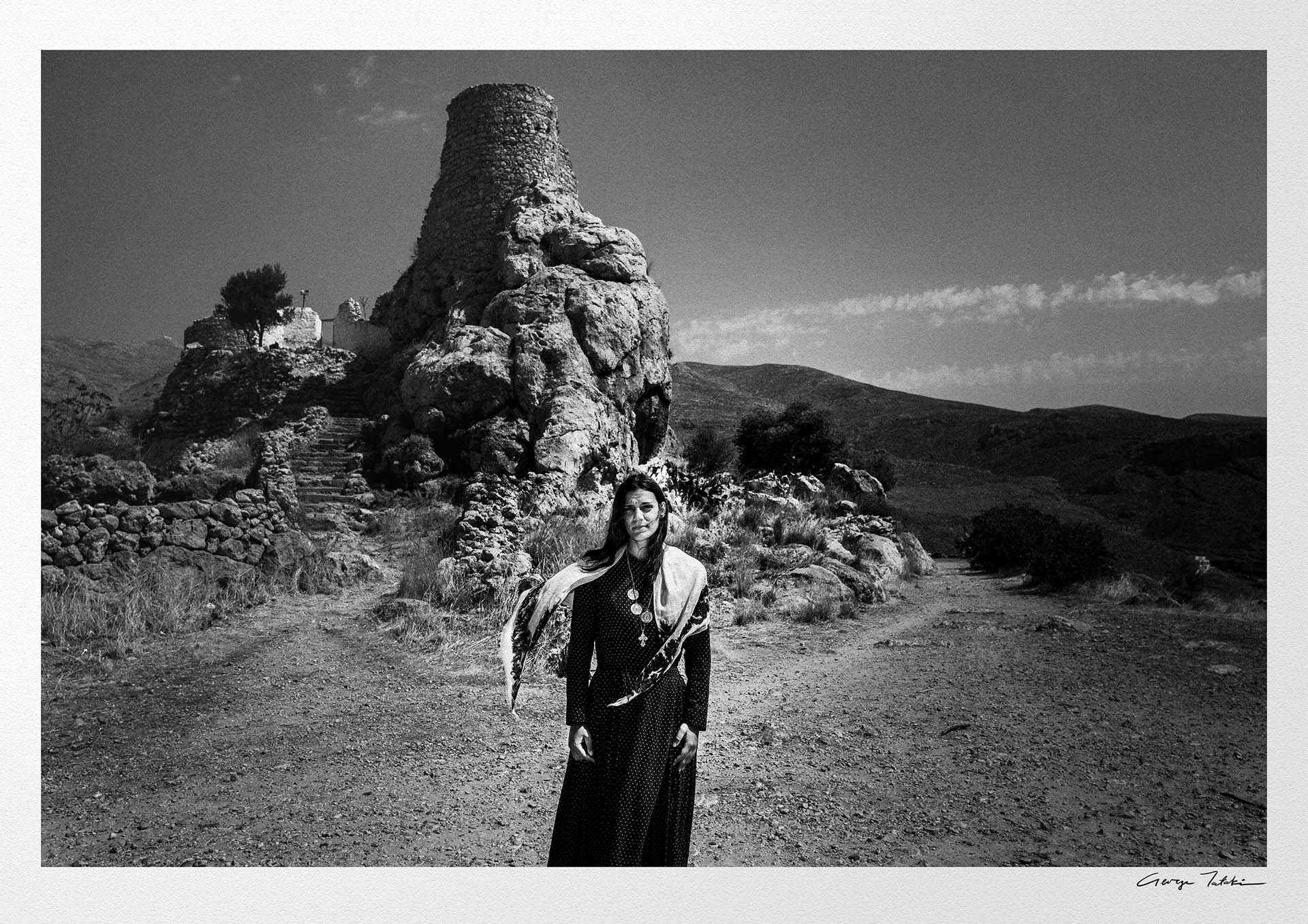 Black and White Photography Wall Art Greece | Castle Kalymnos Dodecanese by George Tatakis