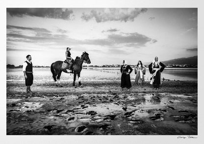 Black and White Photography Wall Art Greece | Salt lake Tigaki Kos Dodecanese by George Tatakis