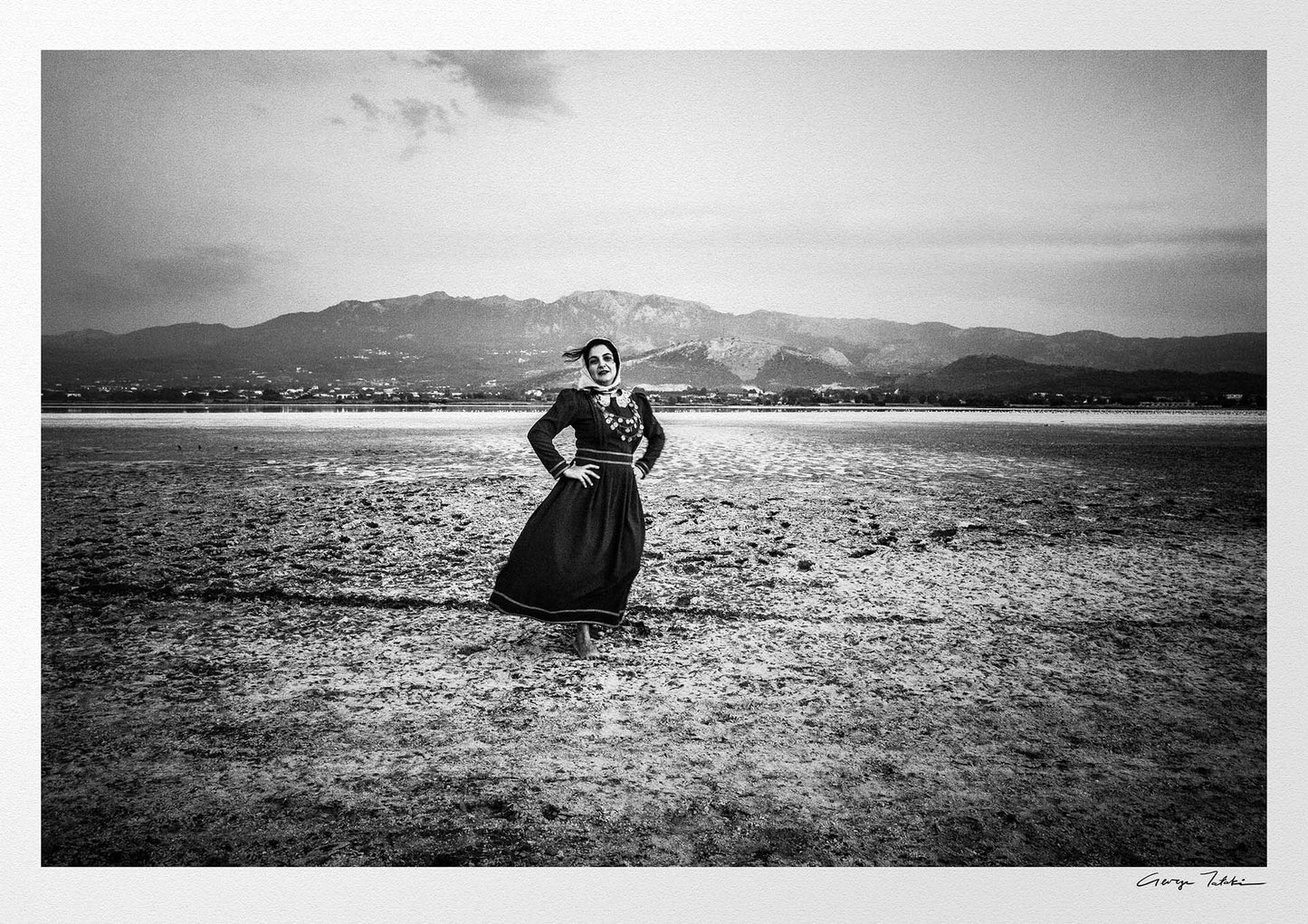 Black and White Photography Wall Art Greece | Salt lake Tigaki Kos Dodecanese by George Tatakis