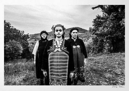 Black and White Photography Wall Art Greece | Costumes of Kostelides Palatitsia Imathia Macedonia by George Tatakis