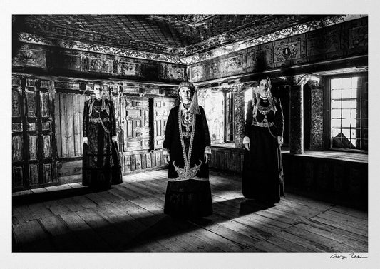 Black and White Photography Wall Art Greece | Costumes of Kozani Siatista Macedonia by George Tatakis