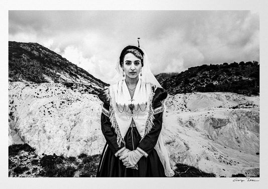 Black and White Photography Wall Art Greece | Costume of Lefkada island Ionian Sea by George Tatakis