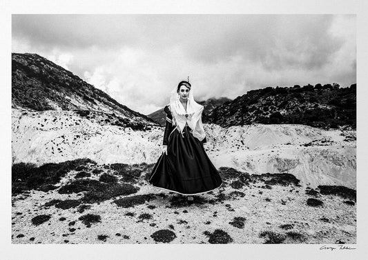 Black and White Photography Wall Art Greece | Costume of Lefkada island Ionian Sea by George Tatakis