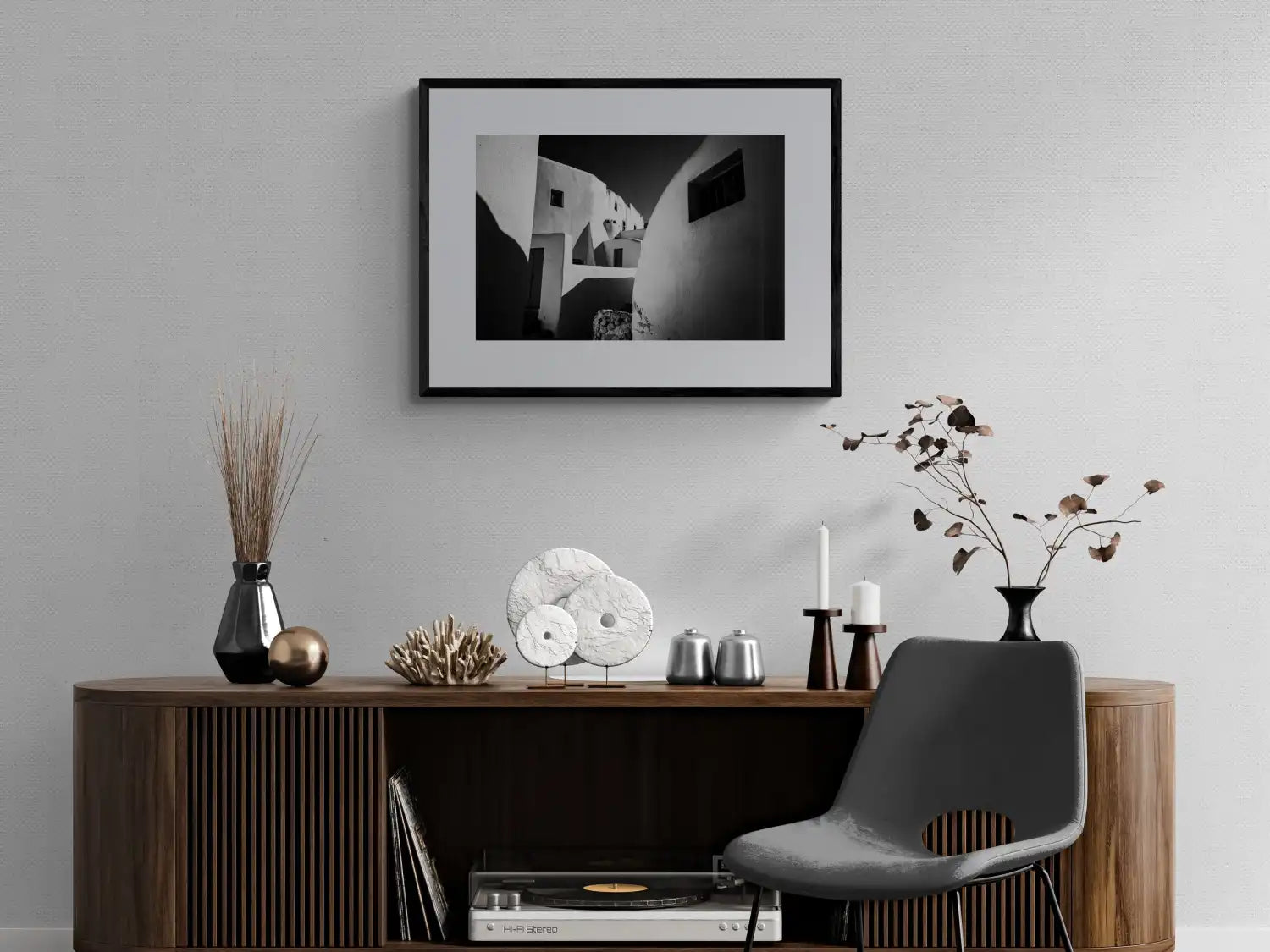 Forms at Emporio | Santorini | Black & White Art Wall - Framed print décor