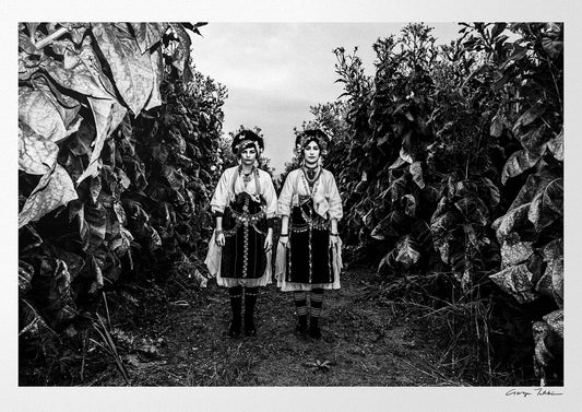 Black and White Photography Wall Art Greece | Lazarines costumes of Meliki Imathia Macedonia by George Tatakis