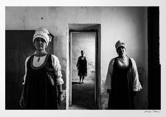 Black and White Photography Wall Art Greece | Neochori costumes Agios Minas Chios island Greece by George Tatakis