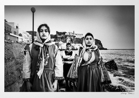 Black and White Photography Wall Art Greece | Costumes of Nisyros Dodecanese Greece by George Tatakis