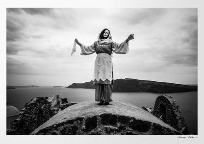Black and White Photography Wall Art Greece | Oia Santorini Cyclades by George Tatakis