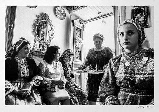 Black and White Photography Wall Art Greece | Sweetmeats during a wedding Olympos Karpathos by George Tatakis