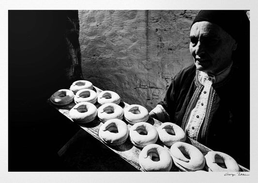 Black and White Photography Wall Art Greece | Baking cookies for Easter in Olympos Karpathos Dodecanese by George Tatakis