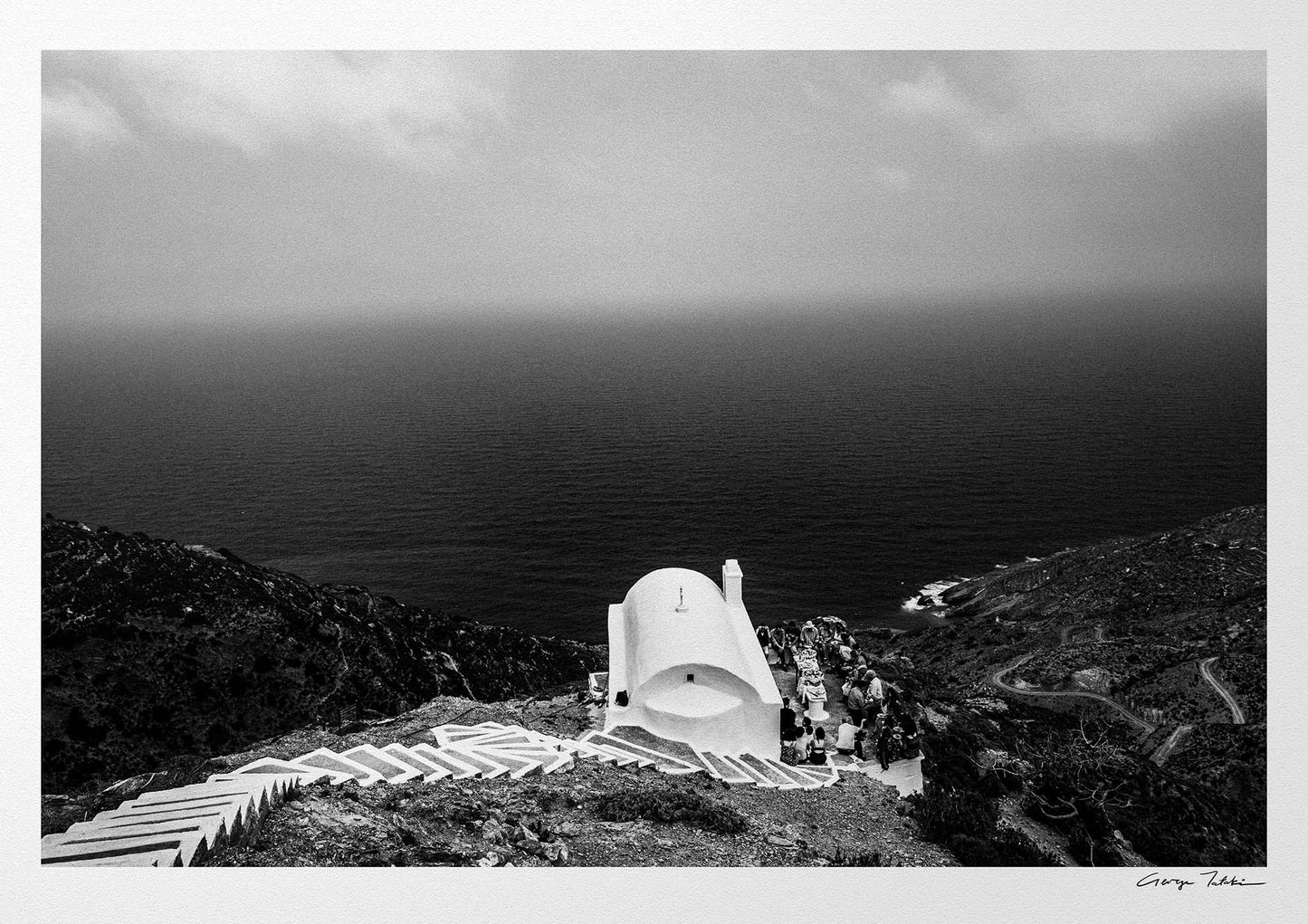 Black and White Photography Wall Art Greece | Church of Christ in Olympos Karpathos Dodecanese by George Tatakis