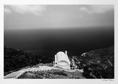 Black and White Photography Wall Art Greece | Church of Christ in Olympos Karpathos Dodecanese by George Tatakis