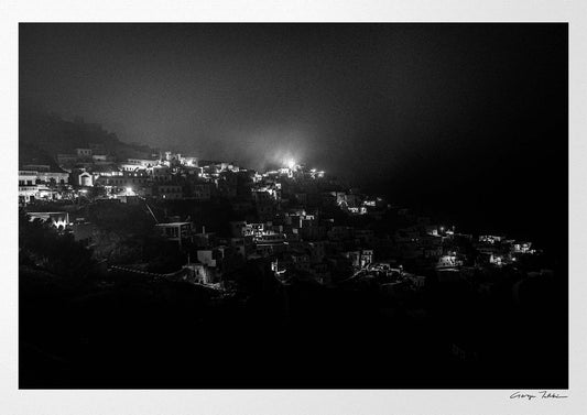 Black and White Photography Wall Art Greece | Fog in Olympos Karpathos Dodecanese by George Tatakis