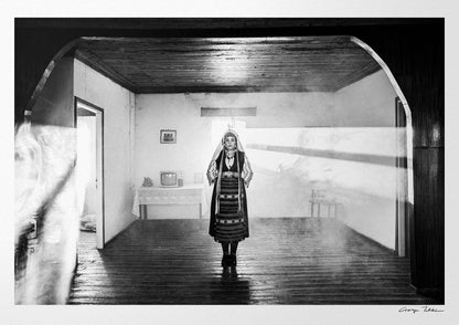Black and White Photography Wall Art Greece | Ormenio dress with Rays of light Mani Thrace by George Tatakis