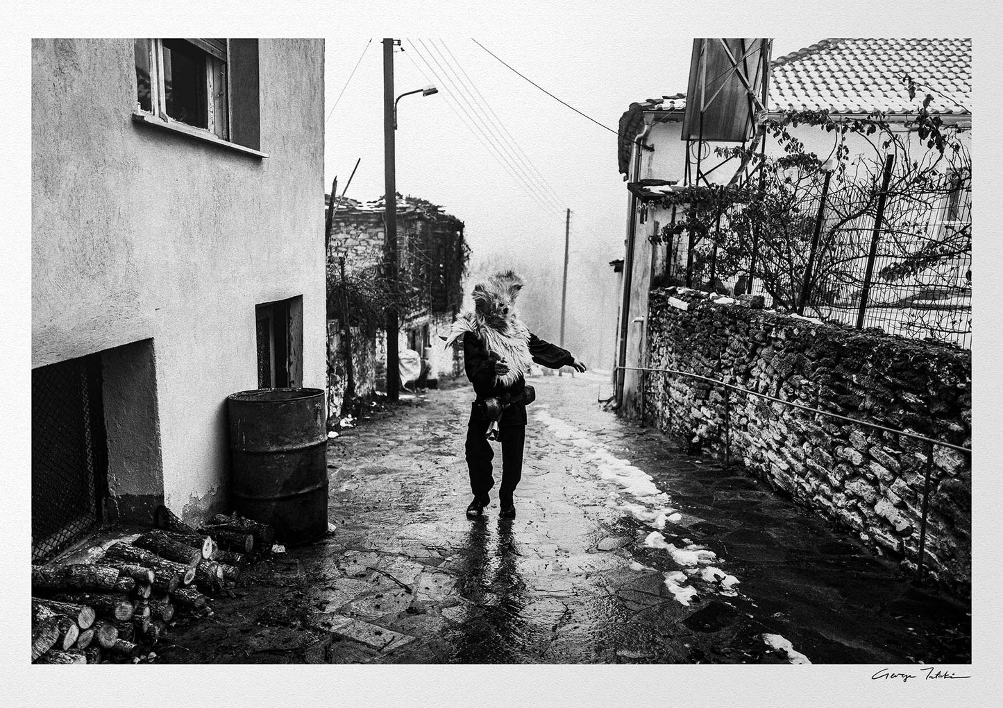 Black and White Photography Wall Art Greece | Charapides in Pagoneri Drama by George Tatakis