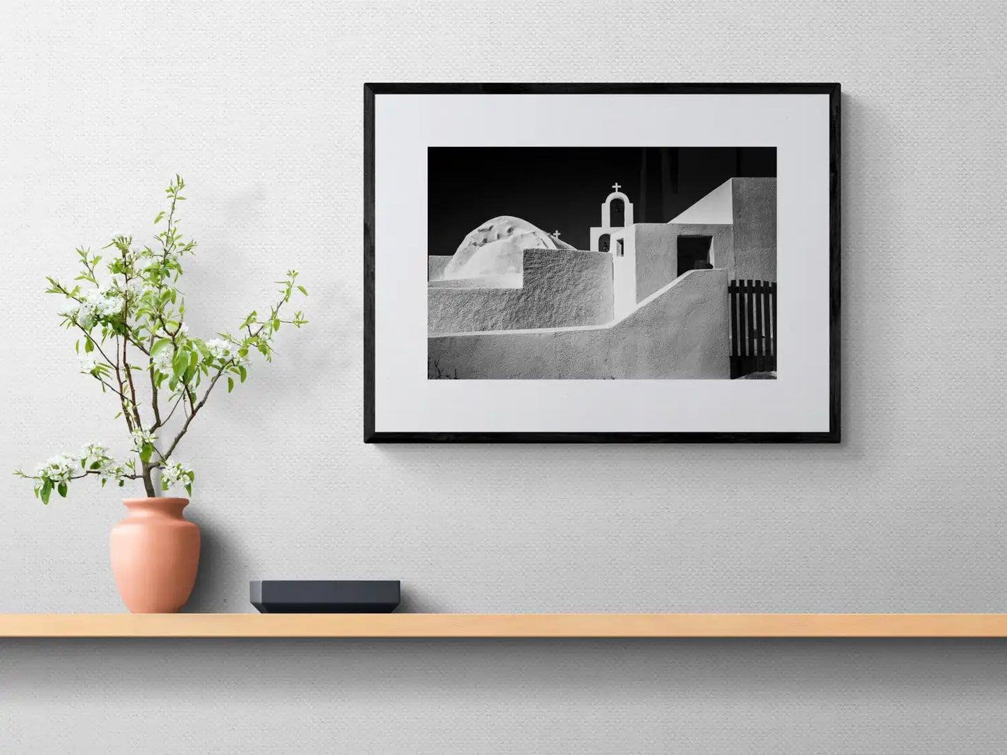 Architectural Forms | Santorini | Chorōs | Black-and-white wall art photography from Greece