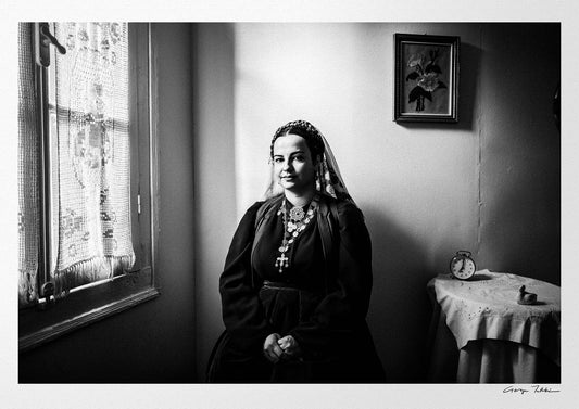 Black and White Photography Wall Art Greece | Costume of Platanos in a traditional local house Nafpaktos Aetoloacarnanea Greece by George Tatakis