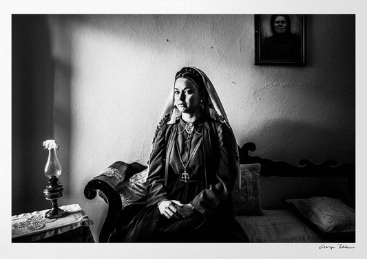 Black and White Photography Wall Art Greece | Costume of Platanos in a traditional local house Nafpaktos Aetoloacarnanea Greece by George Tatakis