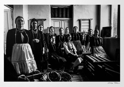 Black and White Photography Wall Art Greece | Costumes of Polypotamos at the local Museum Florina W. Macedonia by George Tatakis