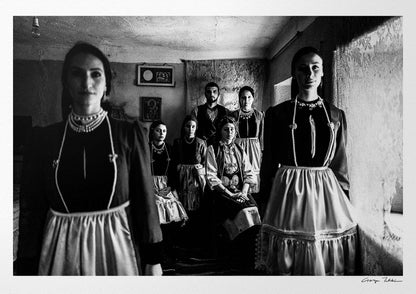Black and White Photography Wall Art Greece | Costumes of Polypotamos Florina W. Macedonia by George Tatakis
