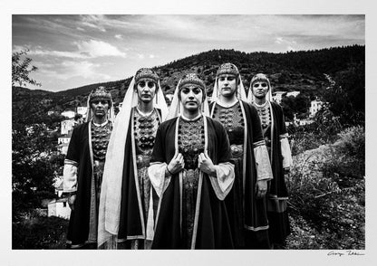Black and White Photography Wall Art Greece | Costumes of Prastos Arcadia Peloponnese by George Tatakis