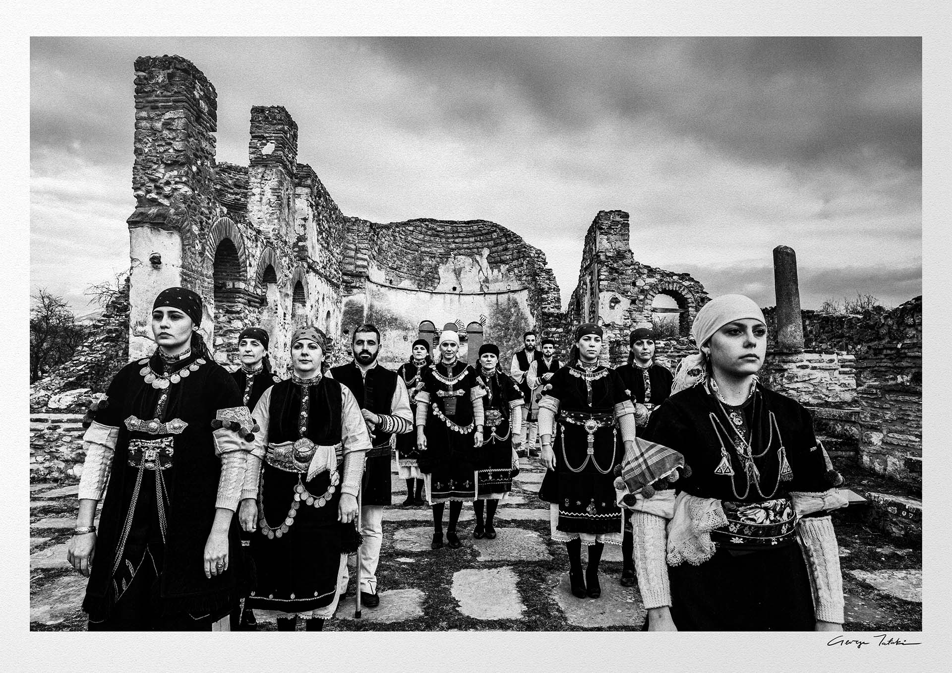 Black and White Photography Wall Art Greece | Costumes of Prespes at St. Achillios Cathedral W. Macedonia by George Tatakis