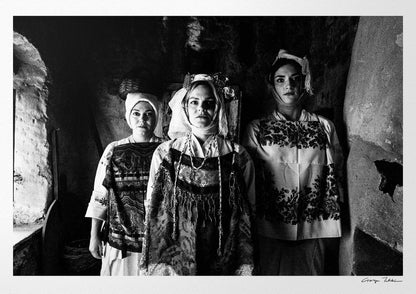 Black and White Photography Wall Art Greece | Pyrgi costumes indoors Mastichochorea Chios island Greece by George Tatakis