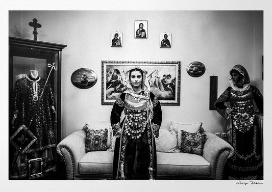 Black and White Photography Wall Art Greece | Engagement costume of Salamina Attica by George Tatakis