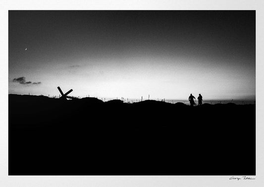 Black and White Photography Wall Art Greece | Dusk on Saria island Olympos Karpathos Dodecanese by George Tatakis