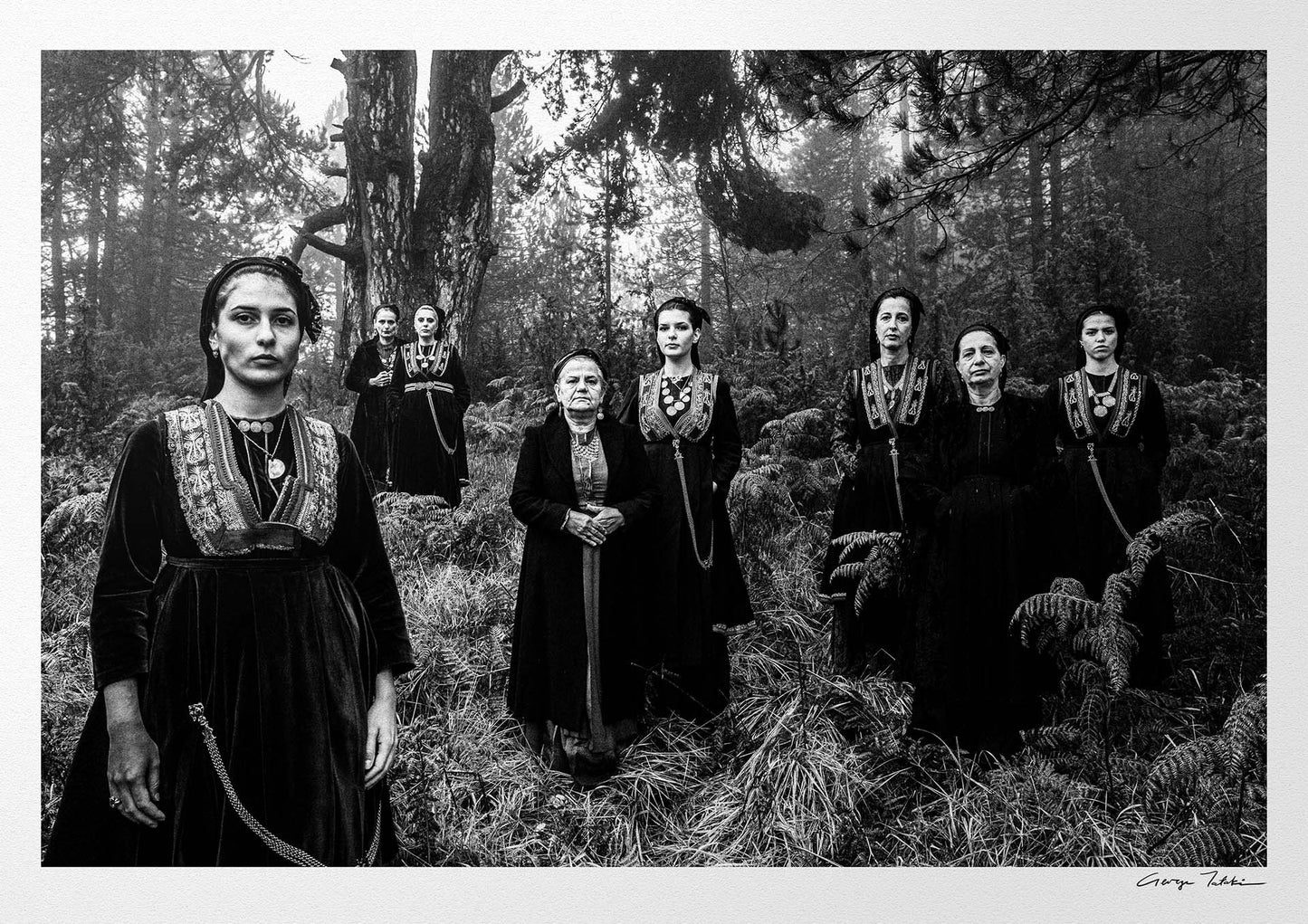 Black and White Photography Wall Art Greece | Costumes of Vlachi Seli Veria Macedonia by George Tatakis