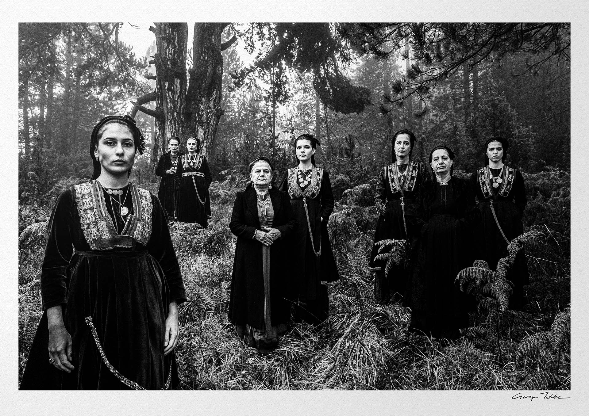 Black and White Photography Wall Art Greece | Costumes of Vlachi Seli Veria Macedonia by George Tatakis