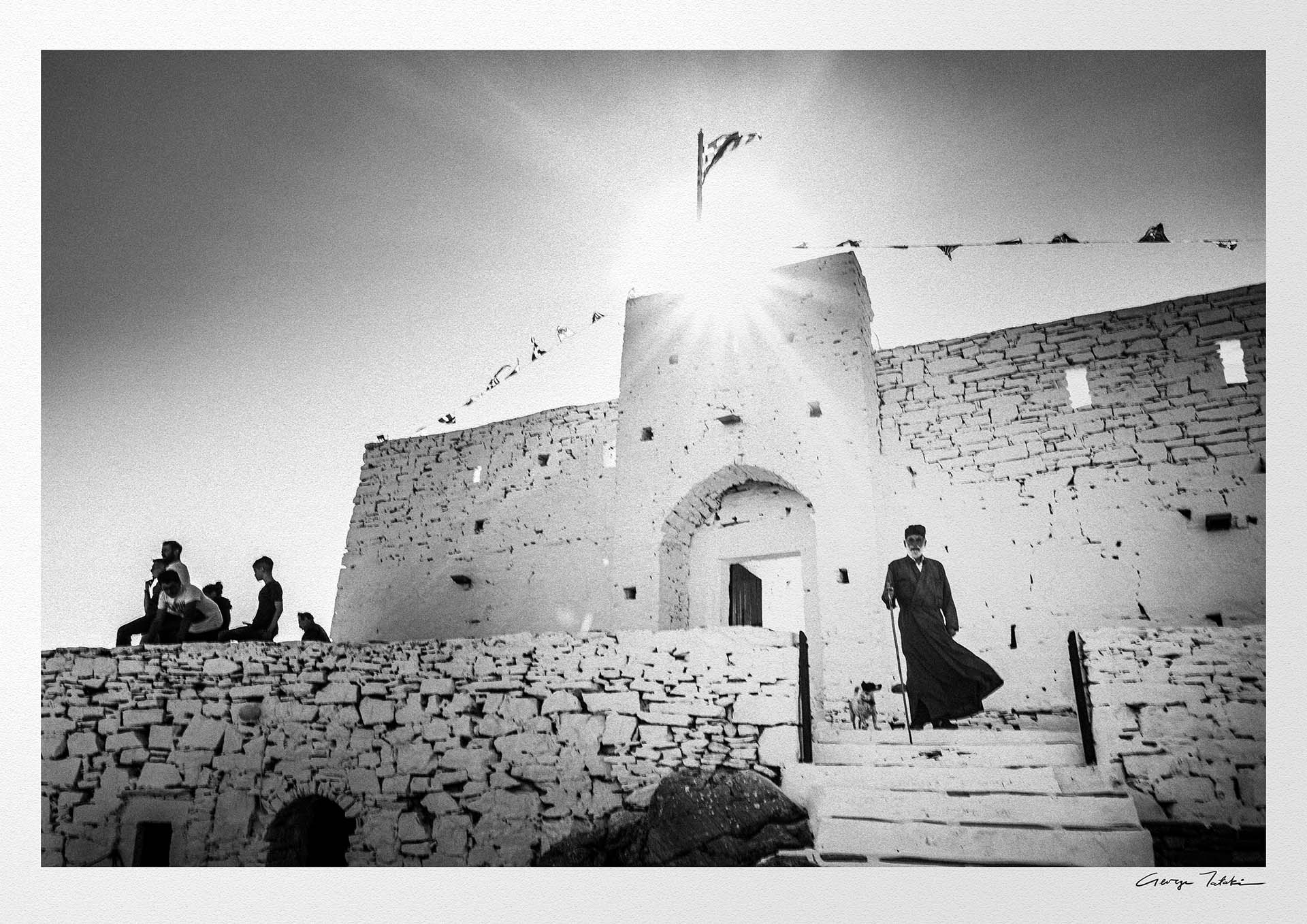 Black and White Photography Wall Art Greece | Priest in Profitis Elias Sifnos Cyclades by George Tatakis