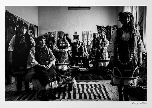 Black and White Photography Wall Art Greece | Costumes of Skopos at the local Museum Florina W. Macedonia by George Tatakis
