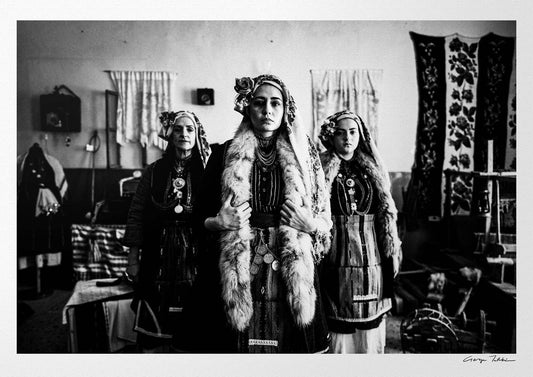 Black and White Photography Wall Art Greece | Costumes of Skopos at the local Museum Florina W. Macedonia by George Tatakis