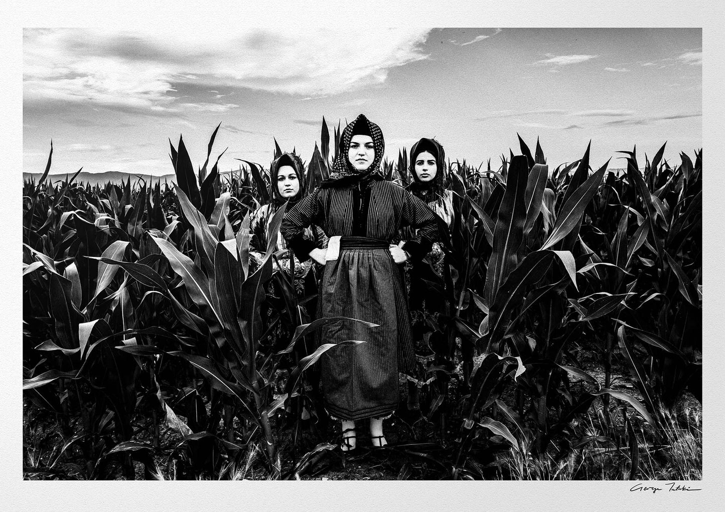 Black and White Photography Wall Art Greece | Stefanovikio dresses Thessaly by George Tatakis