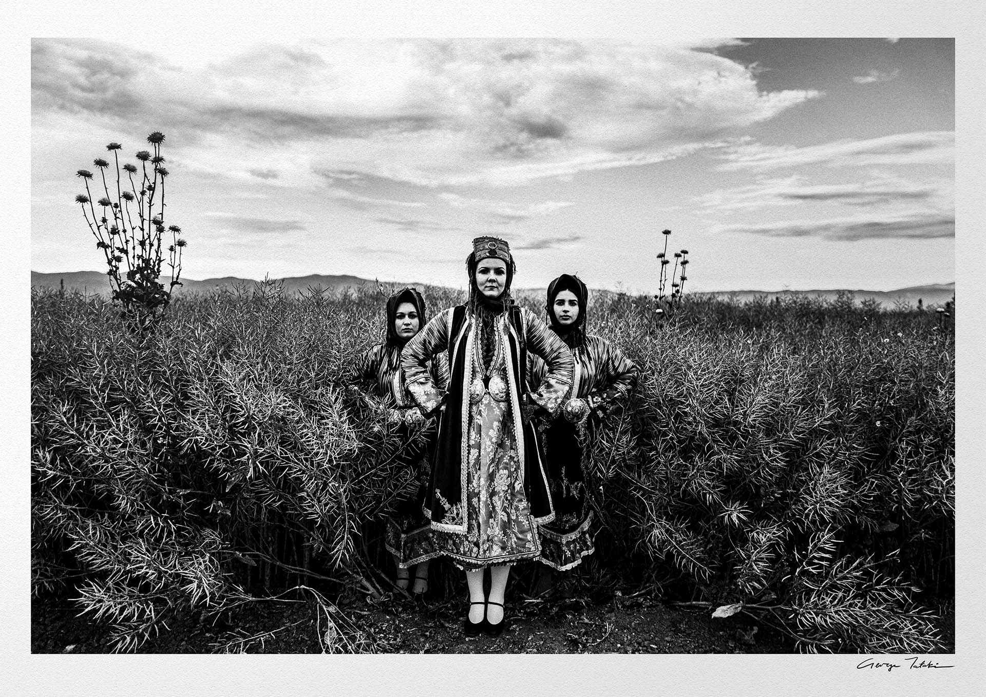 Black and White Photography Wall Art Greece | Stefanovikio dresses Thessaly by George Tatakis