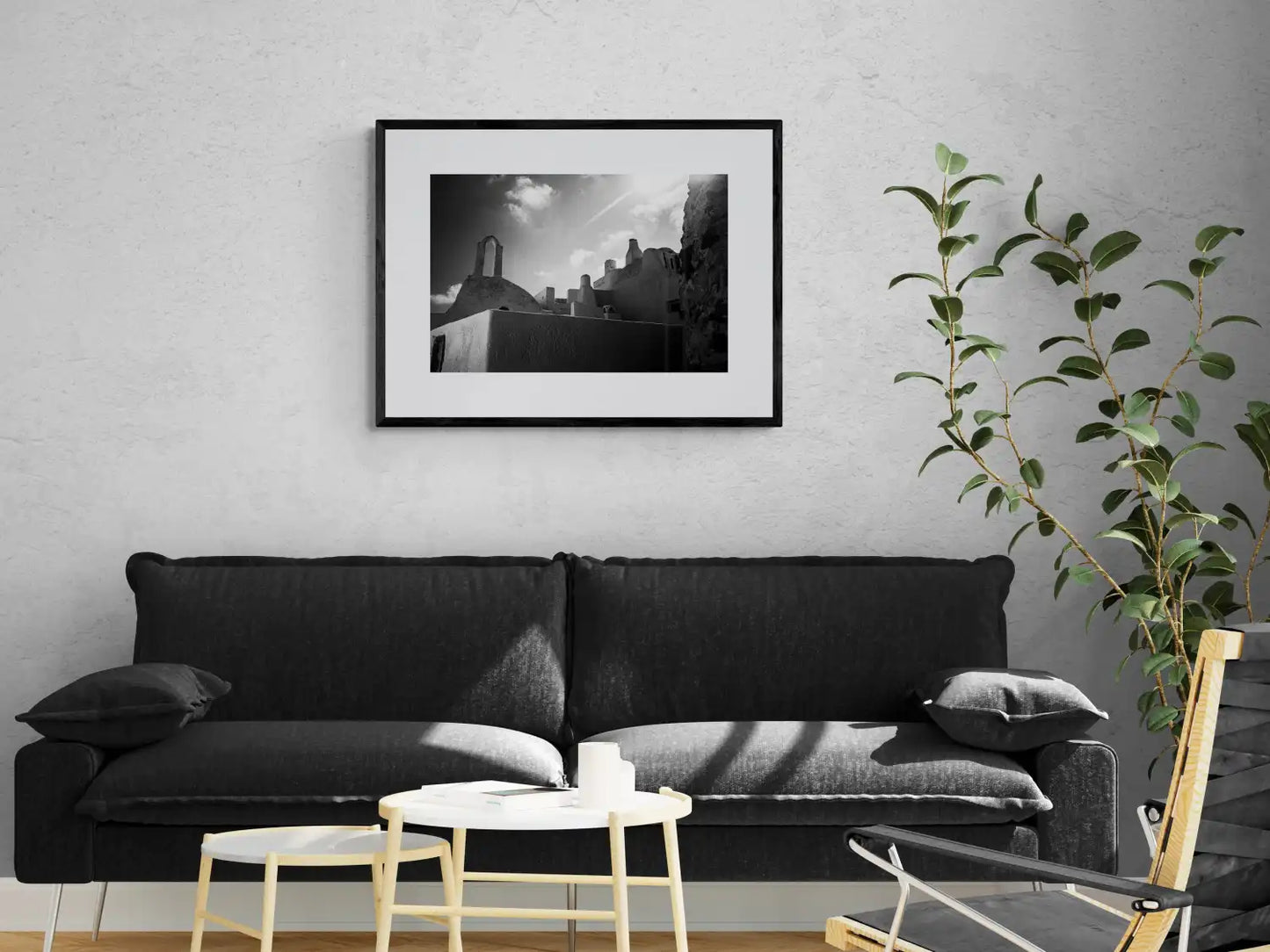 Silhouettes and Forms | Santorini | Chorōs | Black-and-white wall art photography from Greece