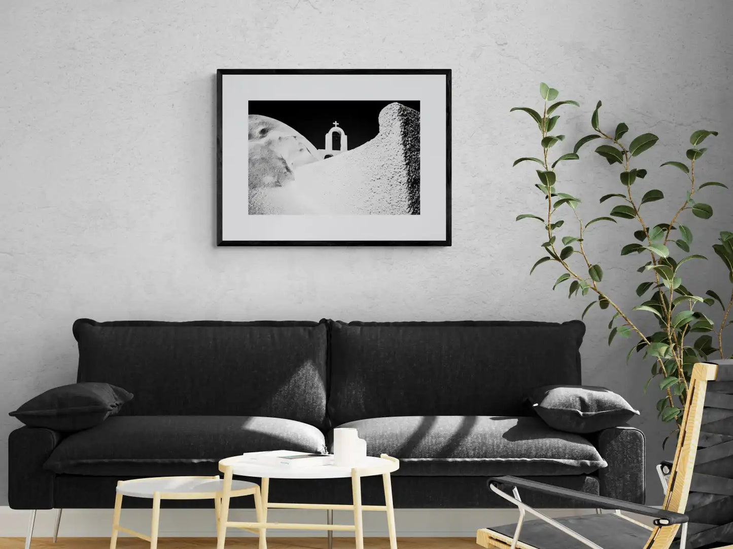 Church Forms | Santorini | Chorōs | Black-and-white wall art photography from Greece