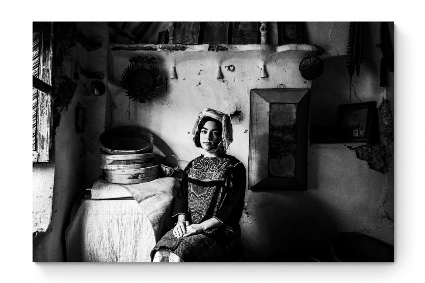 Black and White Photography Wall Art Greece | Pyrgi costume Mastichochorea Chios island Greece by George Tatakis - whole photo