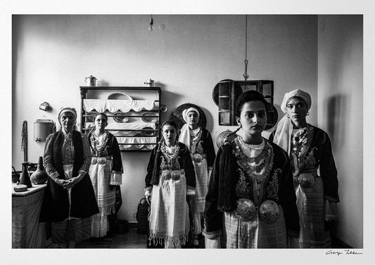 Black and White Photography Wall Art Greece | Costumes of Tegea in a kitchen Arcadia Peloponnese by George Tatakis