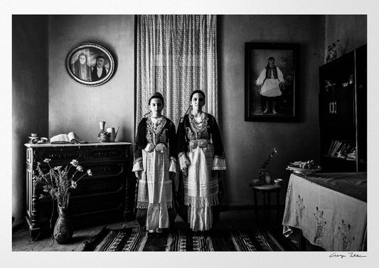 Black and White Photography Wall Art Greece | Costumes of Tegea in a traditional home Arcadia Peloponnese by George Tatakis