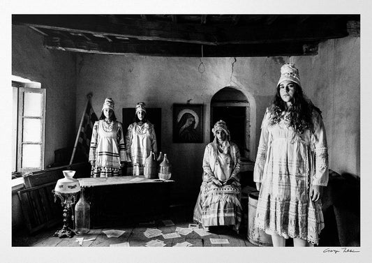 Black and White Photography Wall Art Greece | Thymiana costumes Agios Minas Chios island Greece by George Tatakis