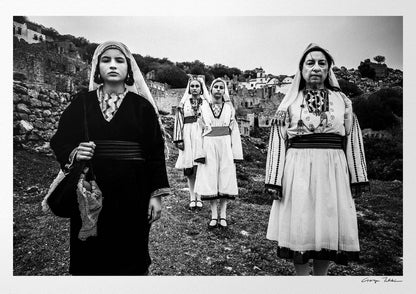 Black and White Photography Wall Art Greece | Costumes of Tilos island at an old local village Dodecanese Greece by George Tatakis