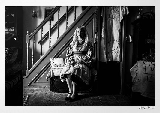 Black and White Photography Wall Art Greece | Costume of Tilos island Dodecanese Greece by George Tatakis