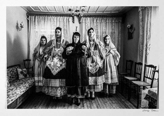 Black and White Photography Wall Art Greece | Trikeri traditional costumes S. Pelion Thessaly by George Tatakis