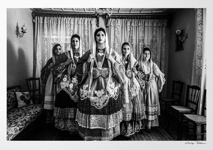 Black and White Photography Wall Art Greece | Trikeri traditional costumes S. Pelion Thessaly by George Tatakis