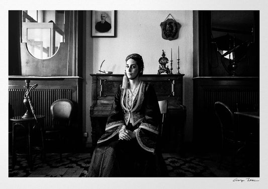 Black and White Photography Wall Art Greece | Costume of Amalia in Tripolis Arcadia Peloponnese by George Tatakis