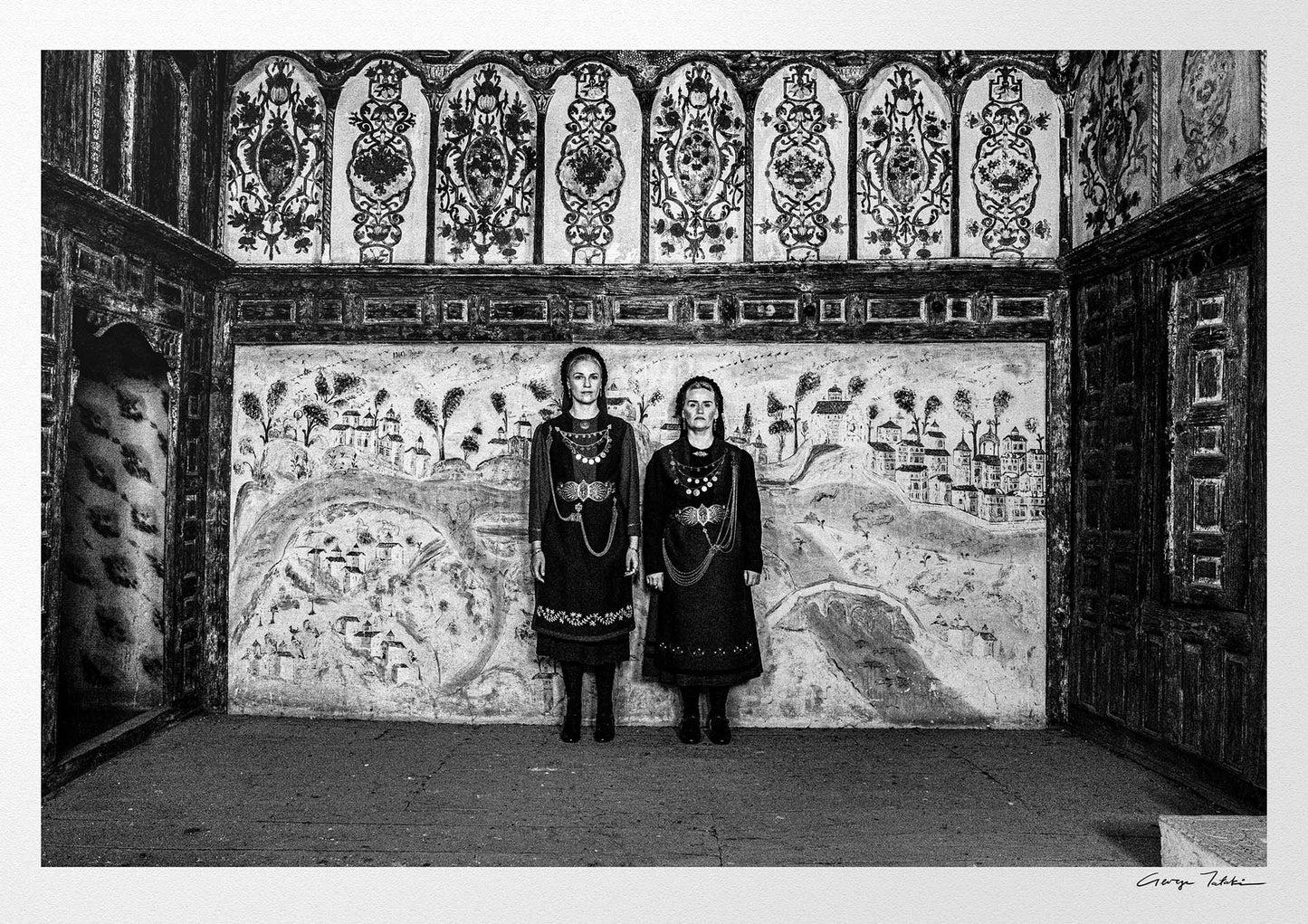 Black and White Photography Wall Art Greece | Costumes of Tsartsampas Siatista Macedonia by George Tatakis